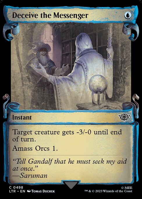MTG Deceive the Messenger LTR 498 Showcase Scrolls of Middle-earth Nonfoil