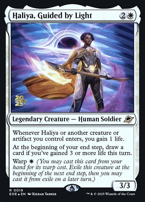 MTG Haliya, Guided by Light PEOE 019s Prerelease Foil