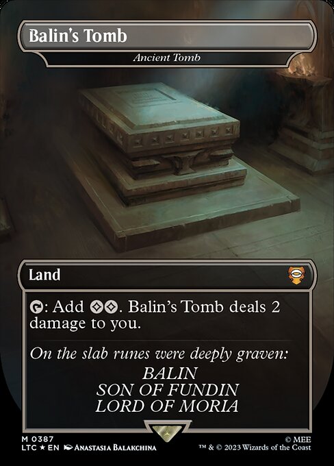 MTG Ancient Tomb LTC 387 Showcase Ring Surge Foil