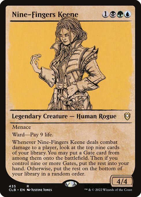MTG Nine-Fingers Keene CLB 435 Showcase Rulebook Foil