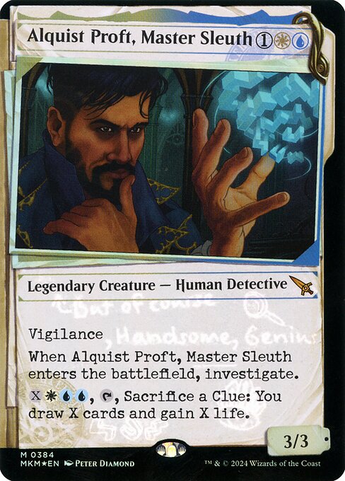 MTG Alquist Proft, Master Sleuth MKM 384 Invisible Ink Dossier Foil