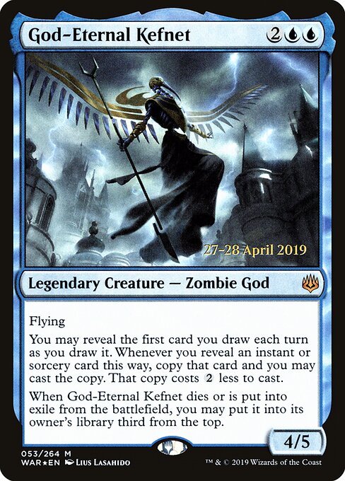 MTG God-Eternal Kefnet PWAR 053S Prerelease Promo Foil front