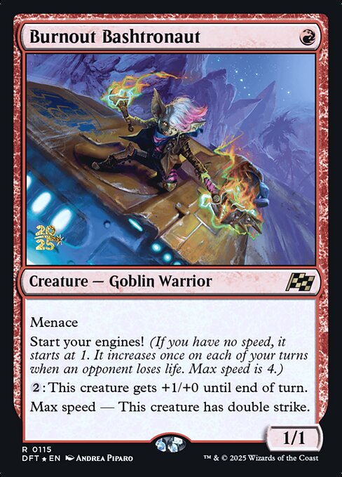 MTG Burnout Bashtronaut PDFT 115s Prerelease Foil