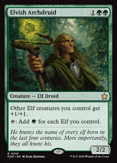 MTG Elvish Archdruid FDN 219 Regular Foil