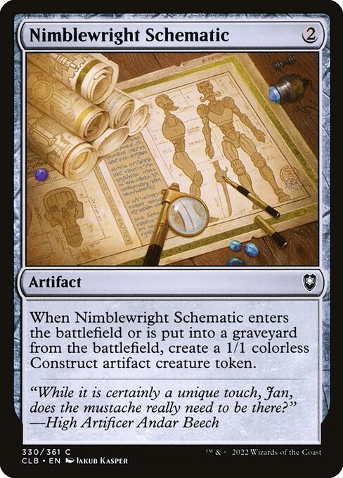 MTG Nimblewright Schematic CLB 330 Regular Foil