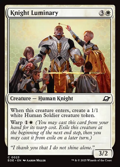 MTG Knight Luminary EOE 023 Regular Nonfoil