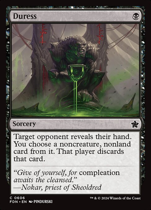 MTG Duress FDN 606 Starter Collection Nonfoil