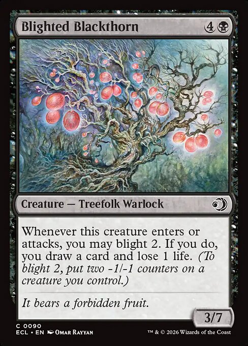 MTG Blighted Blackthorn ECL 090 Regular Nonfoil