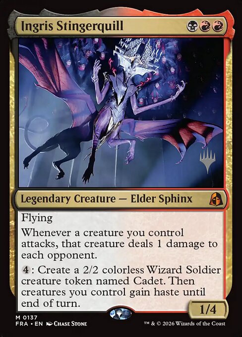 MTG Ingris Stingerquill PFRA 137P Promo Pack Nonfoil front