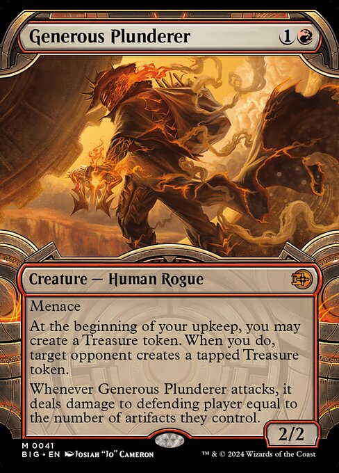 MTG Generous Plunderer BIG 041 Showcase Vault Frame Foil