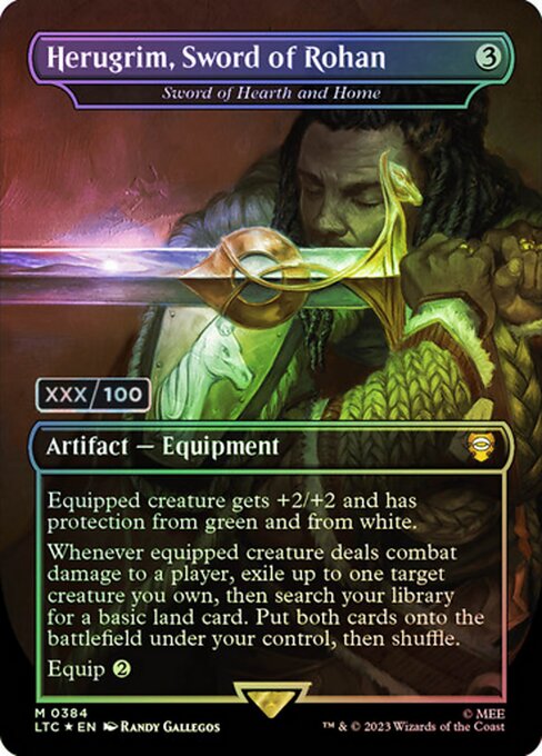 MTG Sword of Hearth and Home LTC 384z Showcase Ring Foil