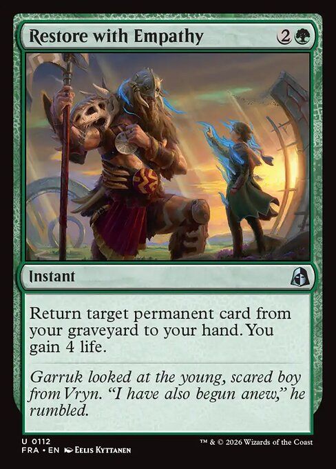 MTG Restore with Empathy FRA 112 Standard Foil front