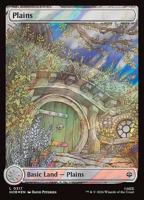 MTG Plains HOB 317 Full Art Land Surge Foil