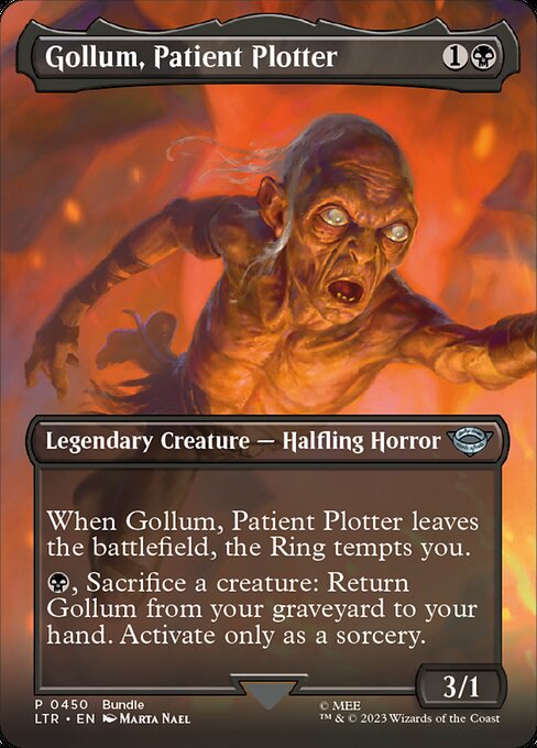 MTG Gollum, Patient Plotter LTR 450 Borderless Foil