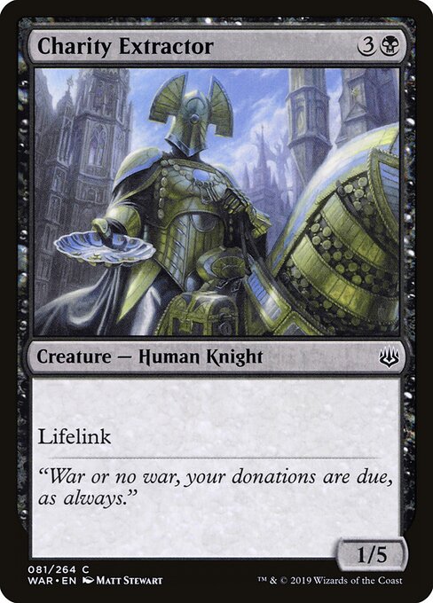 MTG Charity Extractor WAR 081 Standard Foil front