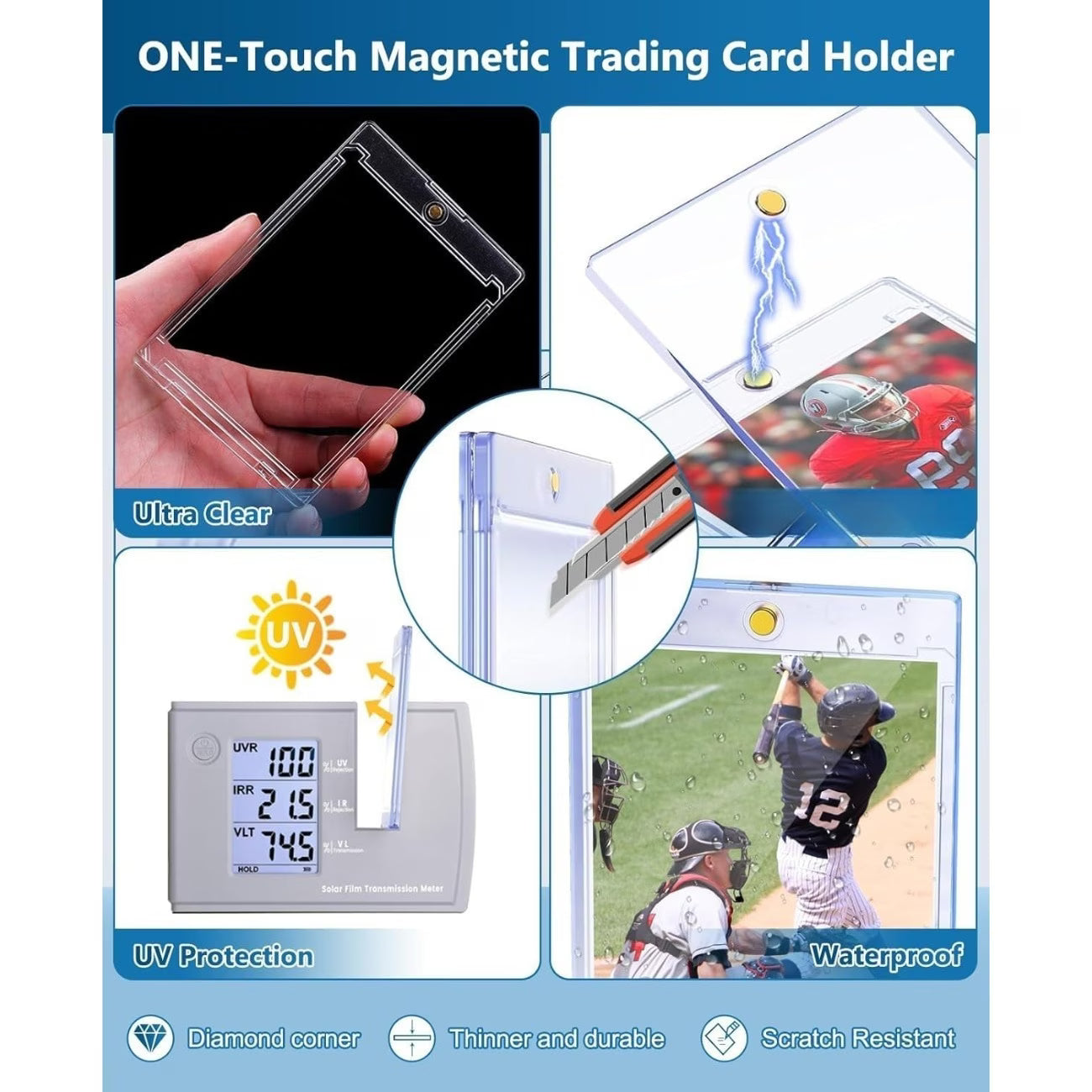 35PT Magnetic Card Holder for trading cards