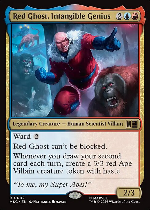MTG Red Ghost, Intangible Genius MSC 092 Regular Nonfoil