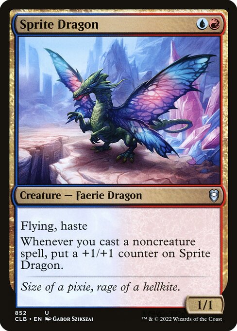 MTG Sprite Dragon CLB 852 Commander Deck Nonfoil