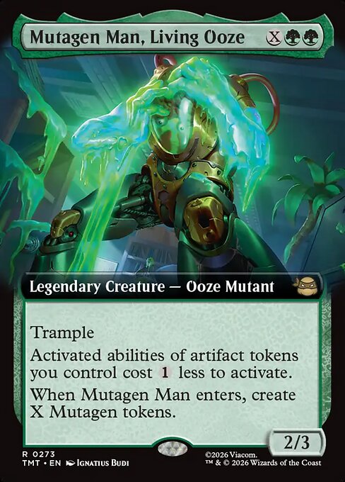 MTG Mutagen Man, Living Ooze TMT 273 Extended Art Nonfoil