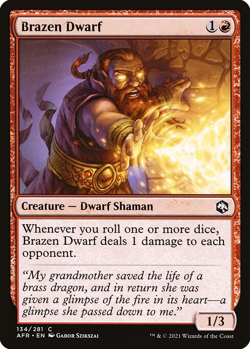 MTG Brazen Dwarf AFR 134 Regular Foil