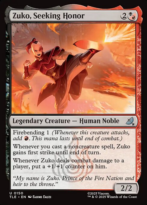 MTG Zuko, Seeking Honor [TLE 150] Foil