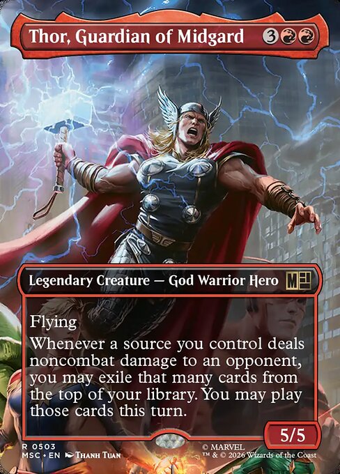MTG Thor, Guardian of Midgard MSC 503 Borderless Nonfoil