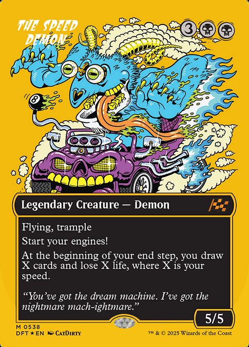 MTG The Speed Demon DFT 538 Borderless Rude Rider First-Place Foil