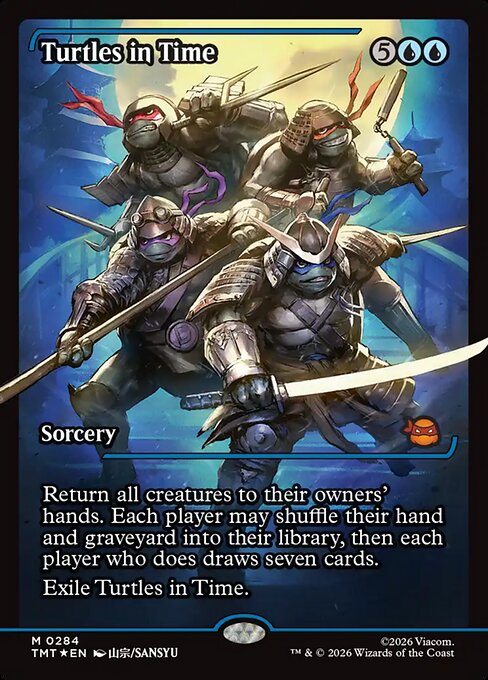MTG Turtles in Time TMT 284 Japan Showcase Foil
