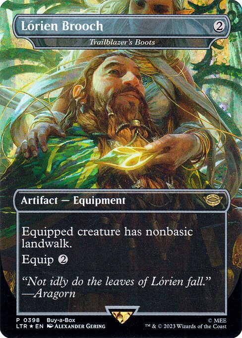 MTG Trailblazer's Boots LTR 398 Borderless Foil