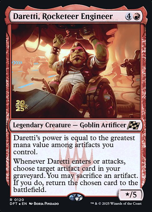 MTG Daretti, Rocketeer Engineer PDFT 120s Prerelease Foil