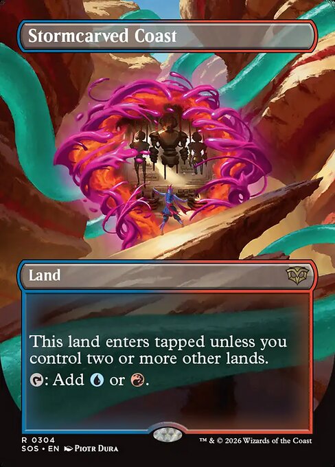 MTG Stormcarved Coast SOS 304 Showcase Ring Nonfoil