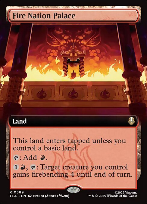 MTG Fire Nation Palace TLA 389 Extended Art Foil