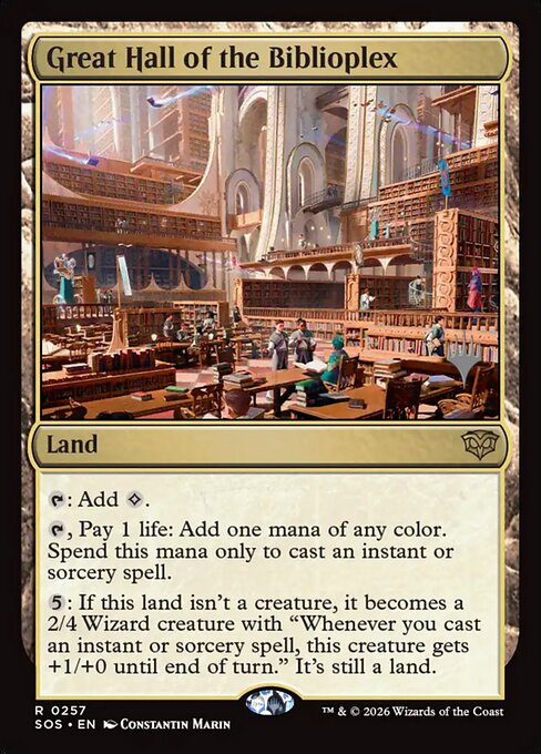 MTG Great Hall of the Biblioplex PSOS 257P Promo Pack Foil