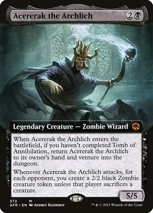 MTG Acererak the Archlich AFR 372 Extended Art Nonfoil
