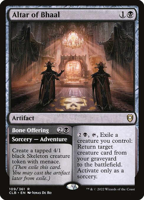 MTG Altar of Bhaal // Bone Offering CLB 109 Regular Nonfoil