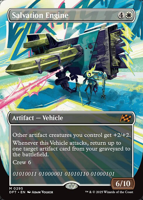 MTG Salvation Engine DFT 295 Borderless Revved Up Nonfoil