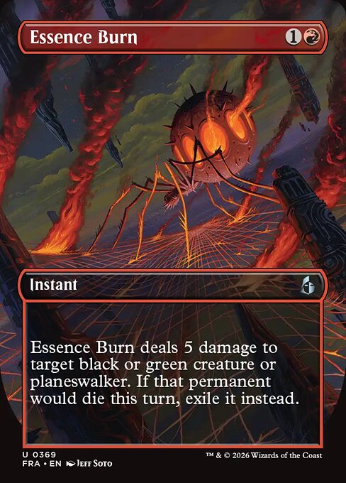 MTG Essence Burn FRA 369 Braintwister Series Nonfoil front