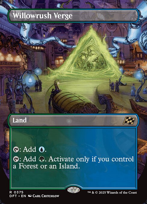 MTG Willowrush Verge DFT 375 Borderless Verge Nonfoil