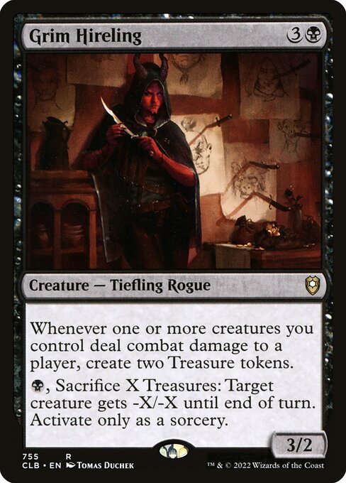 MTG Grim Hireling CLB 755 Commander Deck Nonfoil