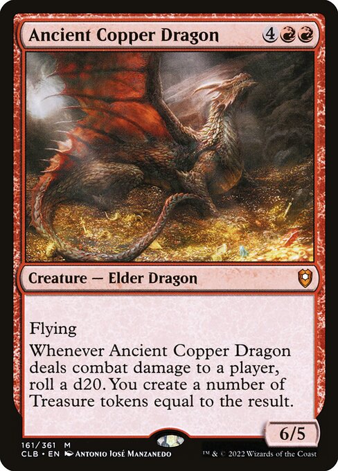 MTG Ancient Copper Dragon CLB 161 Regular Foil