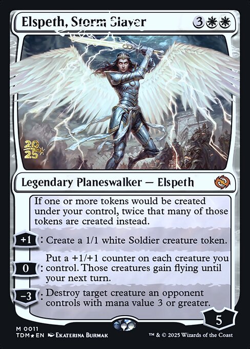 MTG Elspeth, Storm Slayer PTDM 011s Prerelease Foil