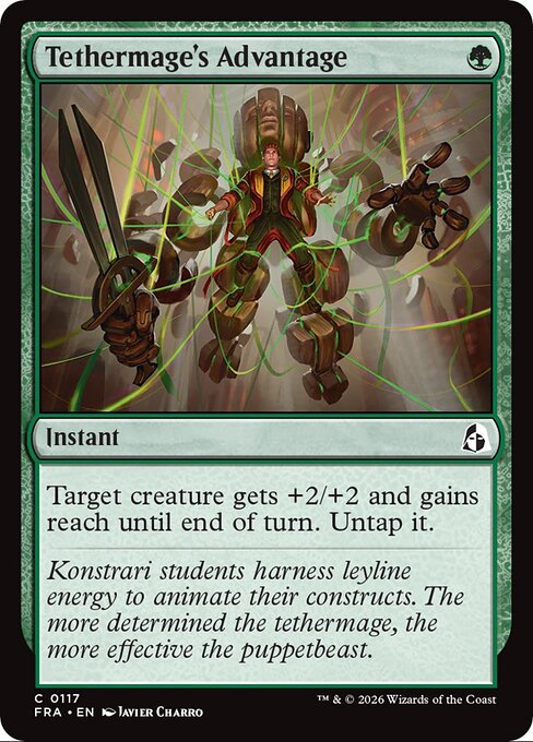 MTG Tethermage's Advantage FRA 117 Standard Nonfoil front