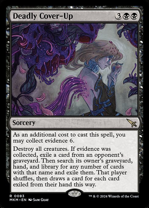 MTG Deadly Cover-Up MKM 083 Regular Nonfoil