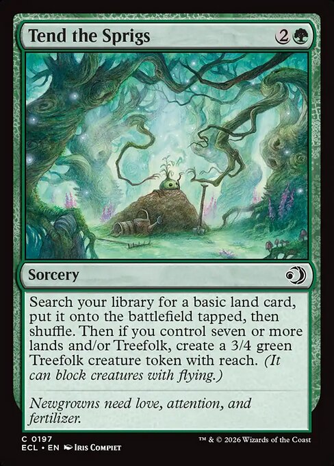 MTG Tend the Sprigs ECL 197 Regular Foil