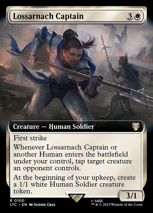 MTG Lossarnach Captain LTC 100 Extended Art Nonfoil