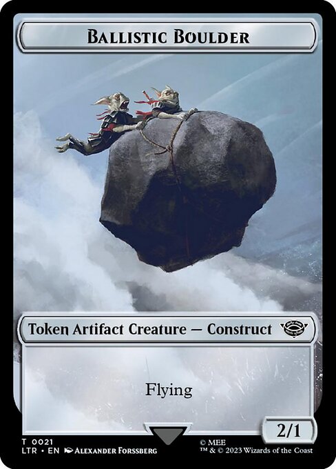 MTG Ballistic Boulder Token LTR 021 Token Surge Foil