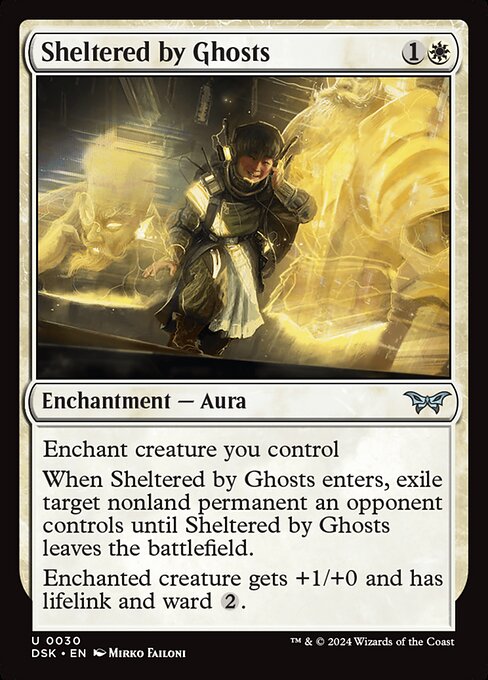 MTG Sheltered by Ghosts DSK 030 Regular Foil