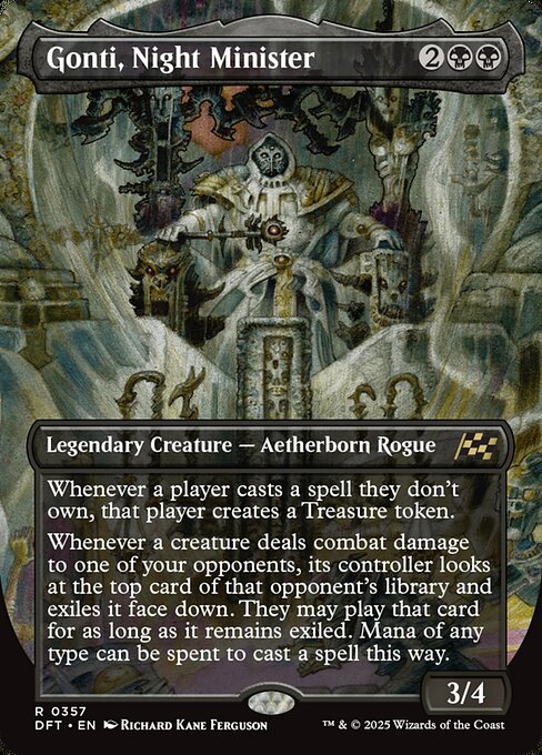 MTG Gonti, Night Minister DFT 357 Borderless Legendary Nonfoil