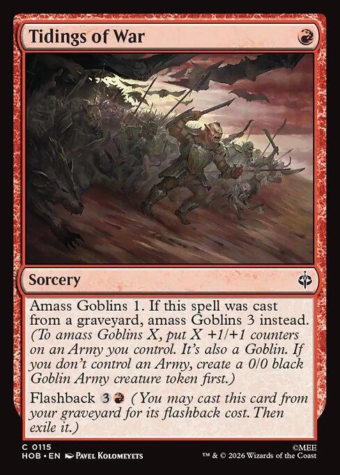 MTG Tidings of War HOB 115 Regular Foil
