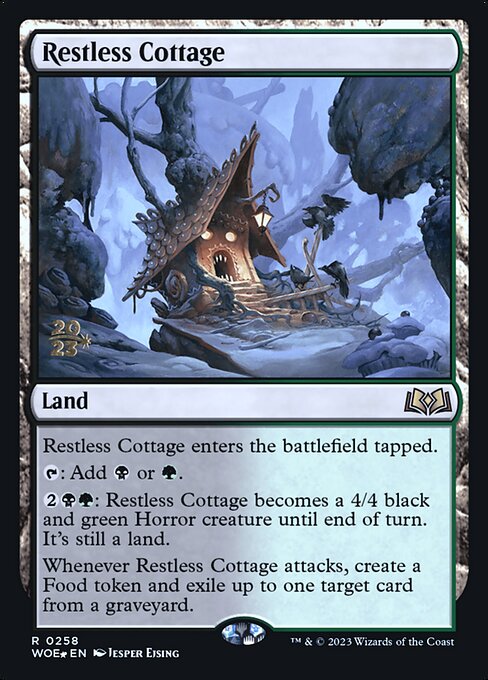 MTG Restless Cottage PWOE 258s Prerelease Foil